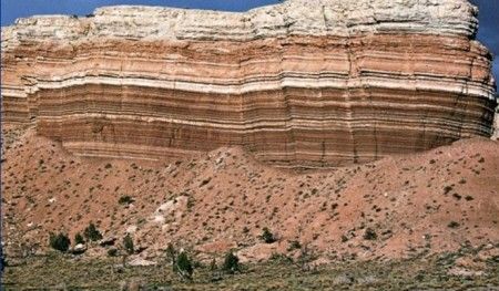 Nature shot of sedimentary rock
