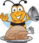 A bee unveiling a turkey