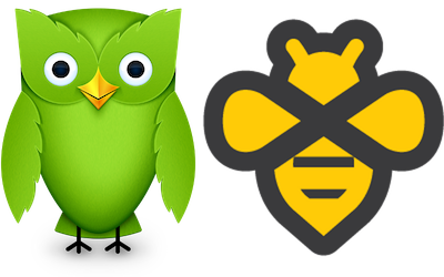 The Duolingo owl and the Beeminder bee