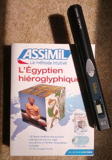 Assimil Egyptian course and wand scanner