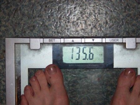 standing on the scale