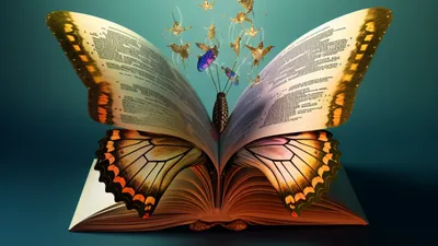 A blog/butterfly mashup suggestive a blog being reborn