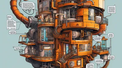 Elaborate machine generating word bubbles