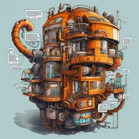 Elaborate machine generating word bubbles