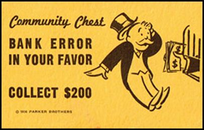 Bank error in your favor (monopoly card)