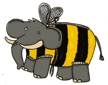 Elephant dressed as a bee