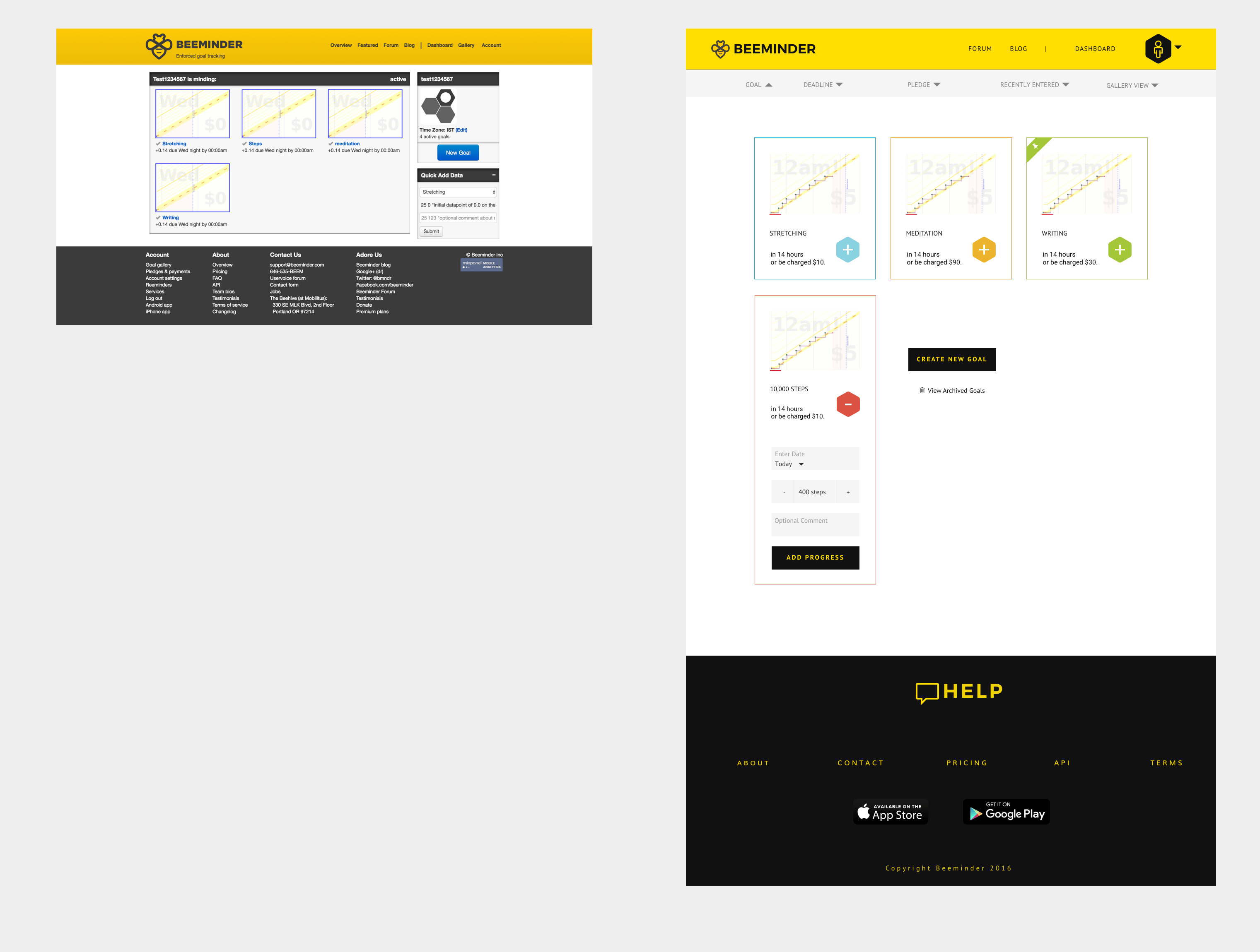 Dashboard before-and-after