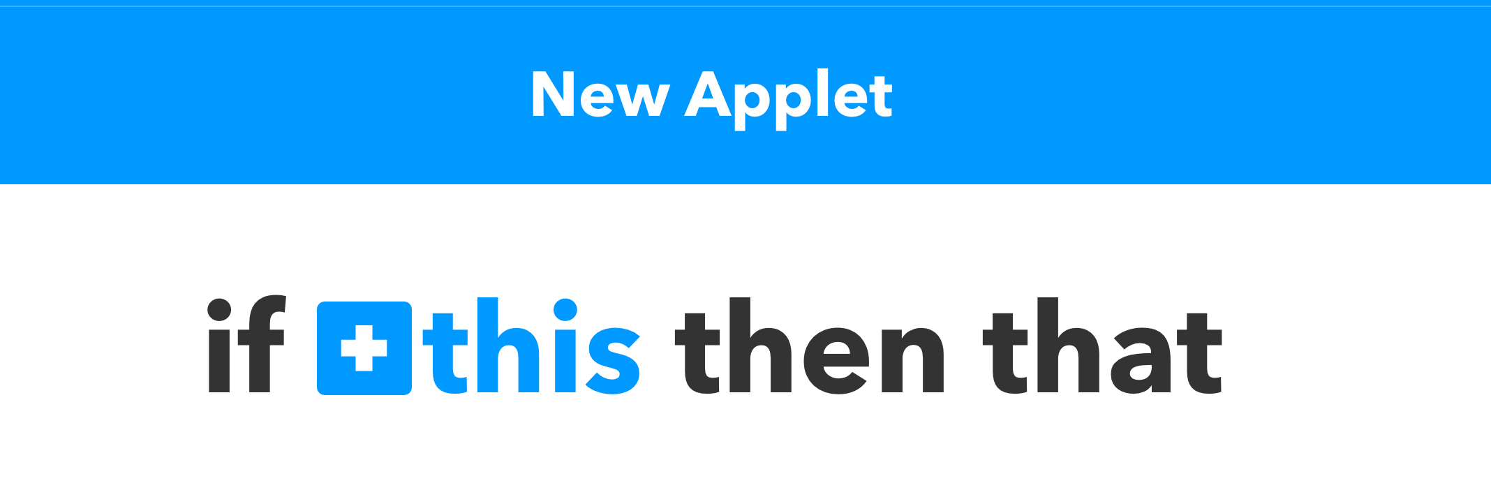 Screenshot of setting up the applet in IFTTT