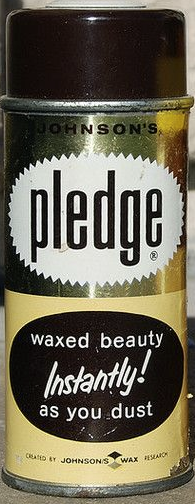 An old fashioned can of Pledge furniture polish