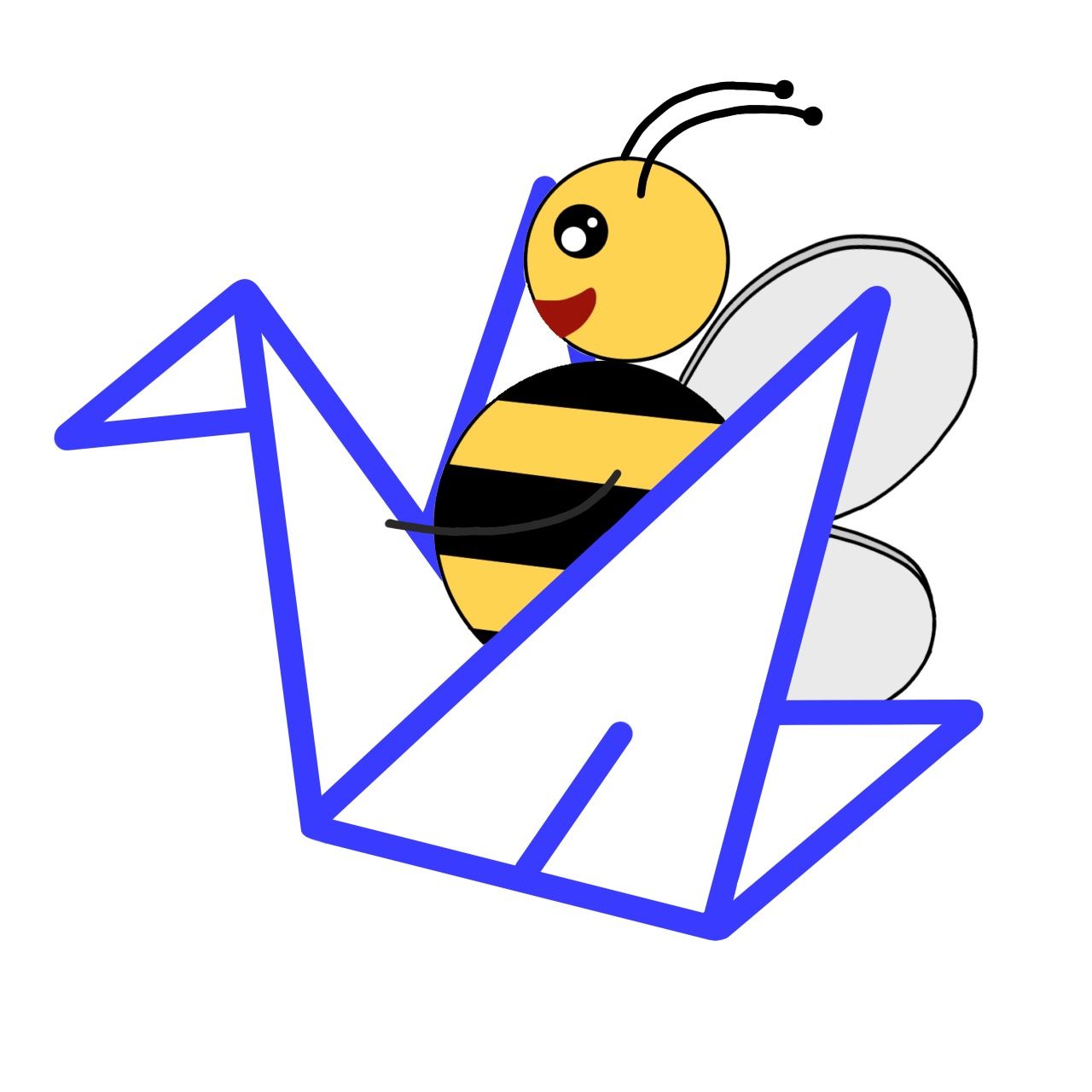 Bee riding the Manifold.markets logo