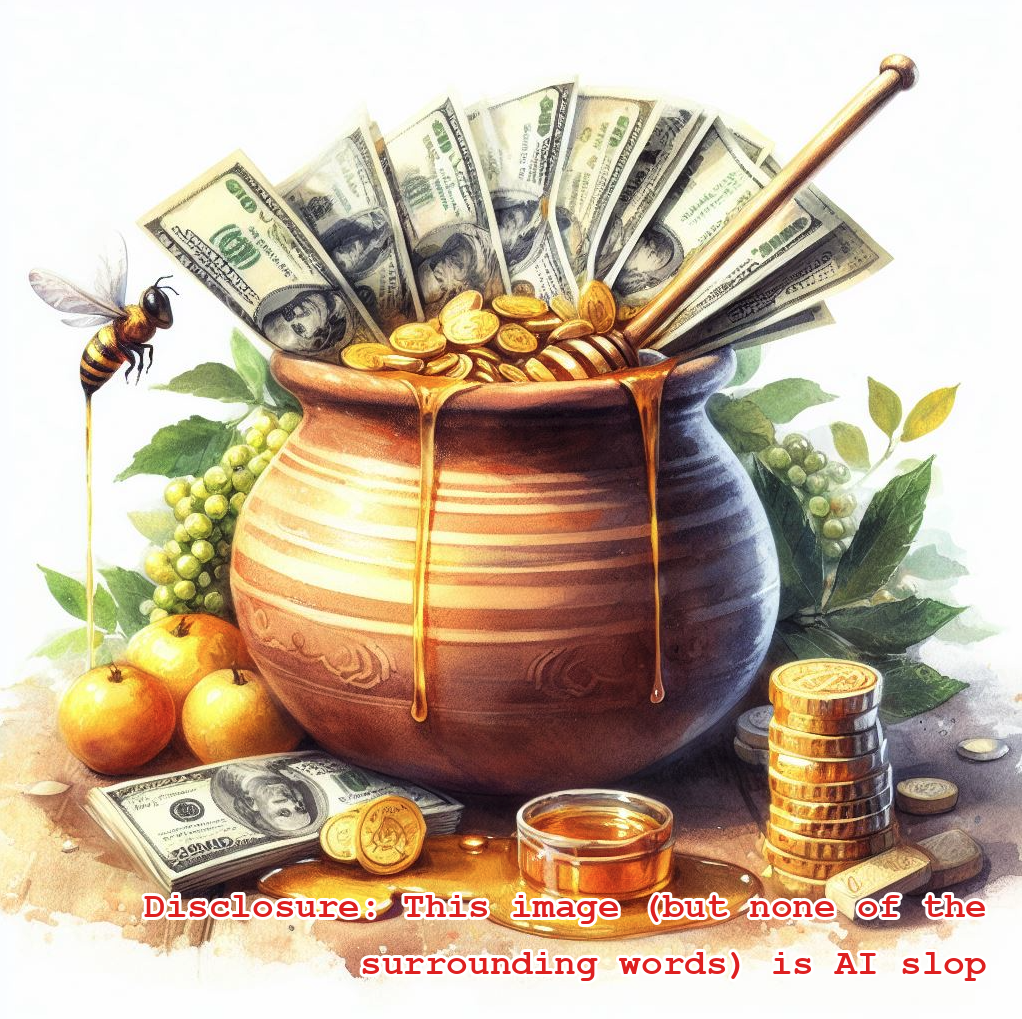 A honeypot with money in it