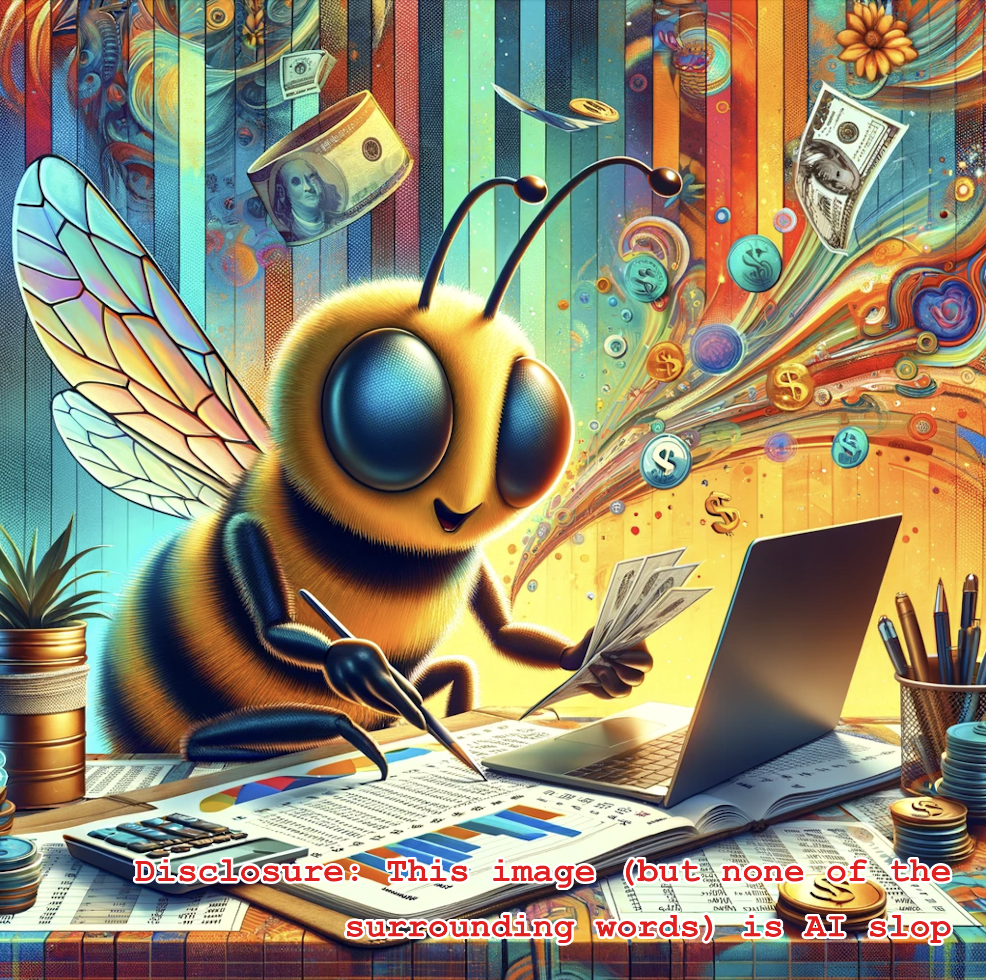 A bee working on its budget