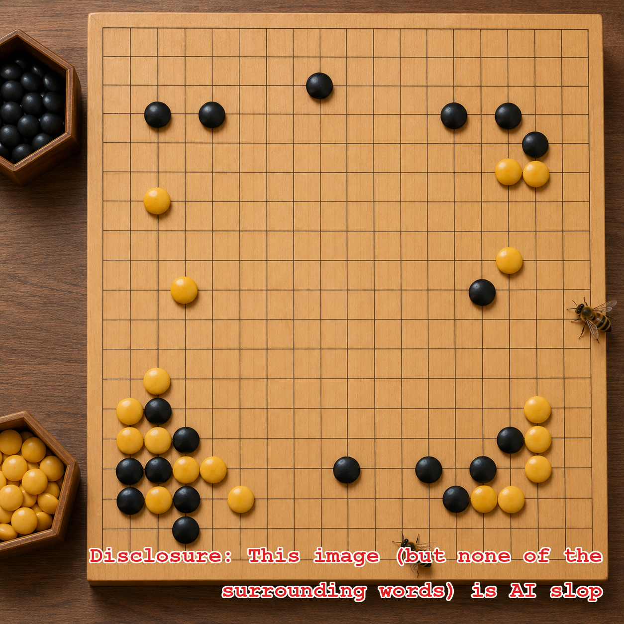 Bees playing go